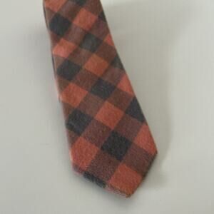 J Crew Necktie The Cotton Tie Gray Plaid Skinny Preppy 2.75x60”